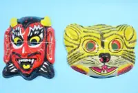 在飛比找Yahoo!奇摩拍賣優惠-卡通面具 動物造型面具 變裝面具(薄膠面.附鬆緊帶)/一袋1