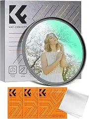 K&F Concept 52mm White Soft Diffusion Filter White Pro Mist Filter 18 Multi-Layer Coatings with 3 Microfiber Cleaning Cloths for Portrait Photography