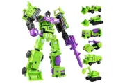 6-in-1 Transformer Robot Toy, 22cm Mini Action Figure, Birthday & Holiday Gift for Boys and Girls