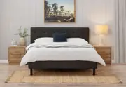 BRIGITTA Grey Queen Bed