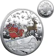 Santa Challenge Coin | Christmas Santa Coin | Santa Coin | Santa Claus Coin | Santa Claus Coin For Christmas Eve Boxes | Christmas Coin | Challenge Coin N