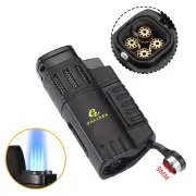 Galiner Refillable Gas Cigar Lighter Punch Pocket Windproof Jet 4 Flame Torch