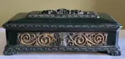 New Jewelry Dice Box Dice Tray Dark Green Velvet Lined 9.5x5.5