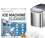 12 Pieces Ice Machine Cleaner Descaling Deodorizing Ice Maker Machine Cleaner Ices Maker Cleaning Tablets Gentle Effective Stain Removal For Ices Making