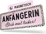 Creatastic Driver Licence Passed Gift, Beginner Sign Car, Driving Beginner Magnetic Sign, 18th Birthday Girl, Driving License Gift, Up to 200 km/h, Weatherproof, Magnet, 25 x 10 cm