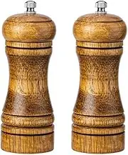 FUYTERY Wooden Salt and Pepper Grinder Adjustable Ceramic Rotor Refillable Spice