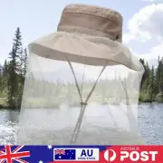 Anti-mosquito Hat with Head Net Sun-Proof Fishing Hat for Hiking Travel Camping