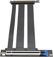 PCIE 5.0 Riser Cable, High Speed Flexible Extender Card Extension Port 90 Degree Adapter, PCI E 16X 128GB/s Compatible with PCIE 4.0 and WRX80 90E, RTX4090 5090 RX7900XTX (20cm)