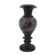 24" green Marble Flower Vase pot Inlay paua shell lapis lazuli decor home room