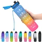 1L Tritan Water Bottle With Time Marker, Motivational Water Bottle