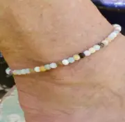 4mm Amazonite Anklet Gifts, Small Matte Amazonite Anklet, Natural Blue Anklet
