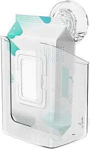 Storage of Flushable Wet Wipes - Flushable Wet Wipes Dispenser with Suction Cup for Wall Mounting | Bathroom Wipes Holder, Multifunctional Wipe Container, Refillable, Wet Wipes Retention