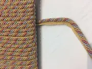 Yellow Blue Rust Trim Rope with Gimp Upholstery By The Yard