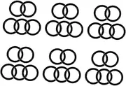 Mobestech 100pcs Keeper Leak Sealing Washers Seal Kit Dishwasher Hook Sealant Connector Drywall Repair Kit Door Seals Jet Cutoff Lure Seal Assortment Black Nitrile Rubber