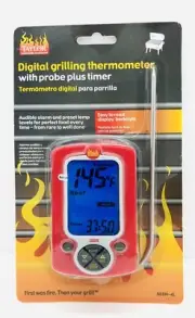 Digital BBQ Grilling Thermometer BBQ Cooking Timer Remote Probe TAYLOR 808N-4L