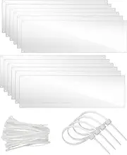 12 Pcs Cage Guard 13.8"x4.7" with Zip Ties Scatter Guard Clear Cage Liner Flexible Side Lining for Rabbit Guinea Pig C&C Metal Wire Playpen