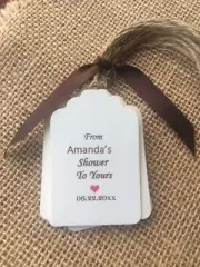 Custom Wedding Tags ❤️(15) Labels Baby Or Bridal Shower Soap Favor Tags Labels