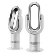 ANGELO Bladeless Fan Heater Floor Tower Fan Remote Touch Control - White