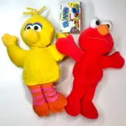1997 VINTAGE * BIG BIRD & ELMO * TYCO SESAME STREET BEANS NEW WITH TAG