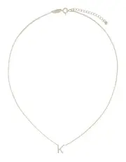 [Mocha] Elly Lou Timeless Initial Necklace K in Silver