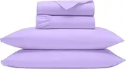 Real 1000 Thread Count, 100% Organic Cotton Sheet Set [4 PC- Queen-XL Size, Lavender Color] Bedsheet Sets, Fit Mattress Upto 12" Deep Pockets