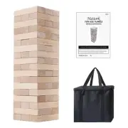 Giant Tumbling Tower (Stack from 1.77Ft to 4+ Ft), Wood Stacking Giant Blocks...