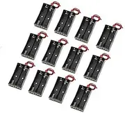 TEHAUX 12pcs 1.5v Battery Holder Case Wires Lightweight Battery Housing for Portable Use