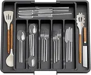 EARTHCONE Kitchen Drawer Organizer Utensil Holder and Cutlery Tray with Dividers for Kitchen Utensils Storage and Flatware (1Pcs)