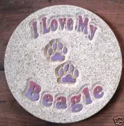 beagle plaque plastic mold 10" x 3/4" concrete plaster dog mould