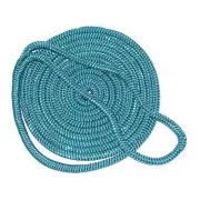 Seachoice New Double Braid Nylon Dock Line, Teal 3/8in x 15ft, 50-39771
