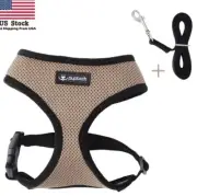 Dog Cat Mesh Harness with Leash Soft Comfort Adjustable Mesh Vest for Pet