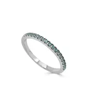 Sabrina Designs 14K 0.17 ct. tw. Aquamarine Stackable Half-Eternity Birthstone Ring