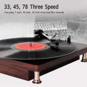 Vinyl Record Player 3 Speed Built In Stereo Speaker Vintage Turntable Phonograph