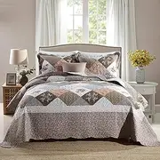 Travan 3-Piece Super King Quilt Sets with Sham Oversized Bedding Bedspread Reversible Soft Coverlet Set, Super King (120 * 120 in)
