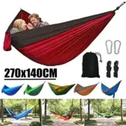 Single Person Outdoor Camping Hammock With Nylon Parachute Portable Hanging Bed