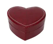 Fashionable Heart-Shaped Jewelry Display Box - Ring & Necklace Organizer (Wine Red)