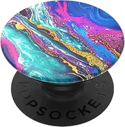 PopSockets 801708 : PopGrip Expanding Stand and Grip with a Swappable Top for Phones & Tablets - Mood Magma,Black