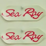 Sea Ray Boat Brand Decals 1E01 | Rose Pink 5 1/2 x 1 1/2 Inch (Pair)