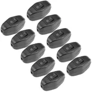 Inline Cord Switch AC 250V 6A SPST On-Off Rocker Switch for Lamp Light 10pcs