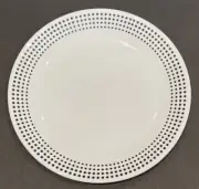 Corelle Black/White10.25" Dinner Plate Round Dishwasher & microwave 12-pc Set NW