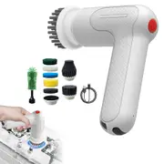 9 In 1 Electric Spin Scrubber Turbo Scrub Cleaning Brush Handheld Chargeable Kit