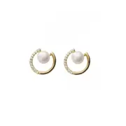 ANYCO Fashion Earrings Gold New Arrival Geometry Letter C Baroque Pearl Stud for Women Charming Party Jewelry Gift
