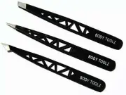 3Pcs Professional Tweezers Multi-Purpose Eyebrow Tweezers & Ingrown Facial Hair