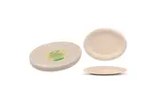 480 x Biodegradable Plates Oval Catering Eco Friendly Disposable Bamboo Bagasse