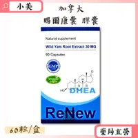 在飛比找蝦皮商城精選優惠-加拿大賜爾康能DHEA膠囊食品60粒/盒 山芋萃取 素食可食