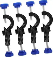 KICHOUSE 4pcs Cross Clip Accessories Lab Stand Holders Quick Clamps for Table Saw Lab Rod Clamps Lab Retort Holders Lab Ring Stand Clips Metal Panel Clamps Clamp Holder Black Aluminum Alloy