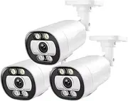 H.265 8MP, 5MP, 4K Street POE IP Camera, 2-Sided Audio System, Human Street Camera with Detection Function, Home(3pc 48V POE 5MP Cam)