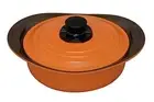 Iris both hands pot-free hydrolysis pot 24cm shallow IH corresponding orange MKS