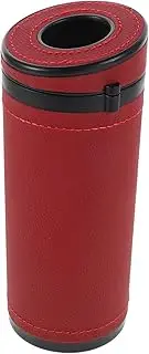 LIFKOME Car Cylinder Tissue Box: Car Cup Holder Tissue Tube Organizer Fake Leather Round Paper Container Travel Accessories for Vehicle Interior Organizer