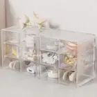 Clear Makeup Storage Drawers Multi Grid Cabinet Desktop Organizer Office Desk